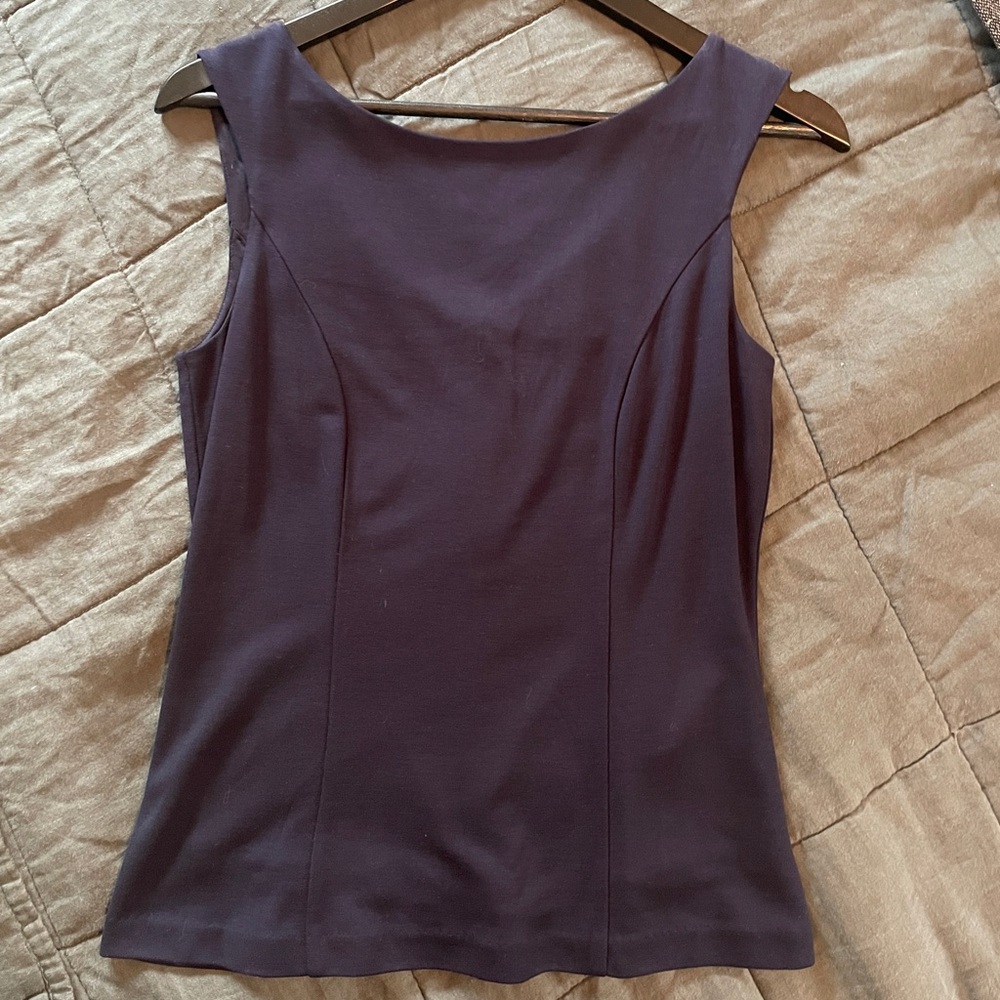 Boden Sleeveless Boatneck Shell Top - Deep Blue